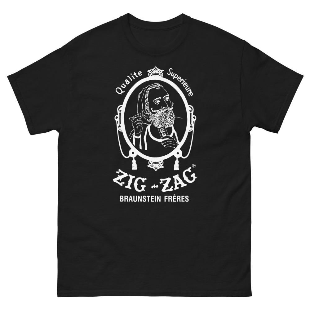 Zig Zag Rolling Papers T-Shirt Unisex Graphic Retro Casual Tee